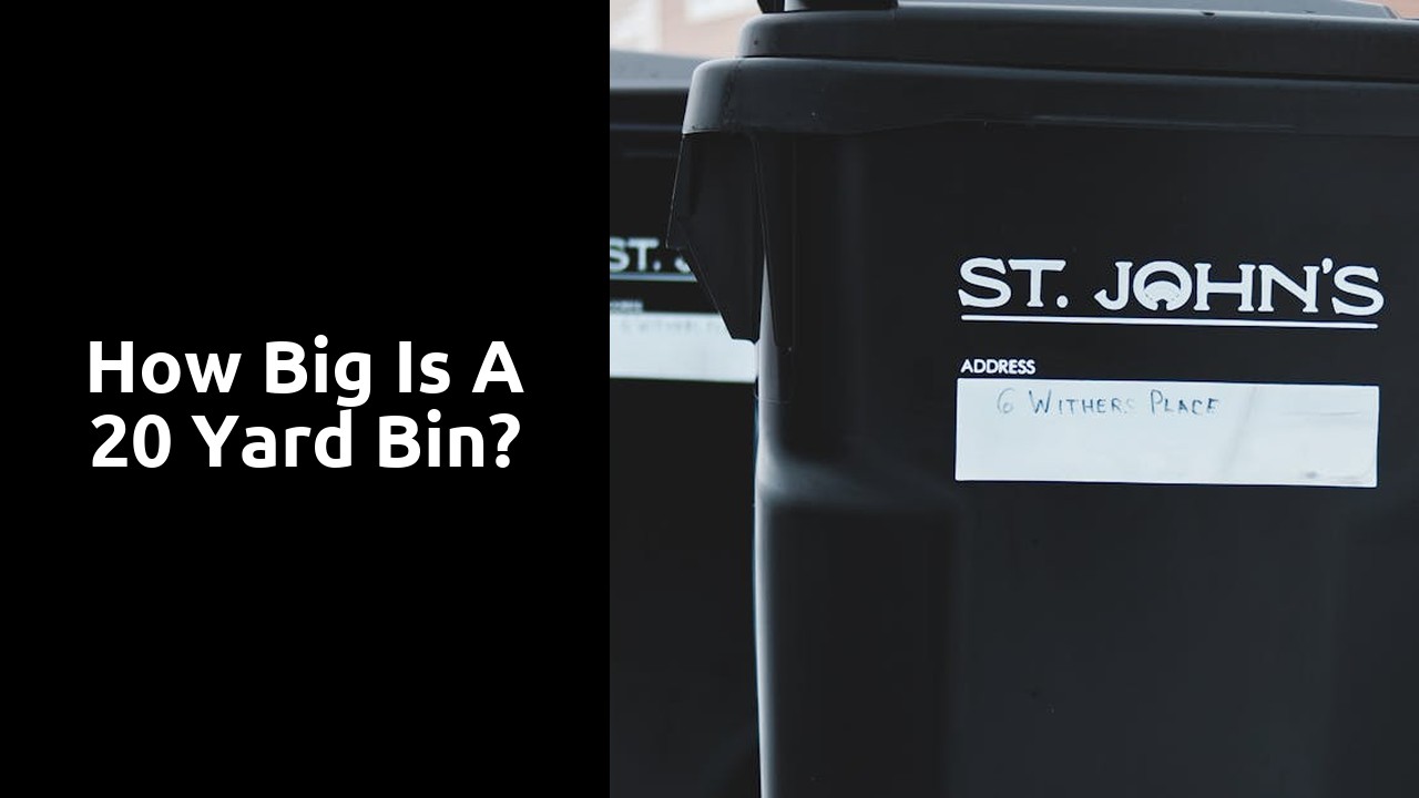 How big is a 20 yard bin?