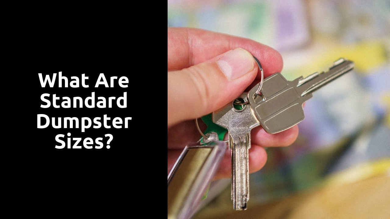 What are standard dumpster sizes?